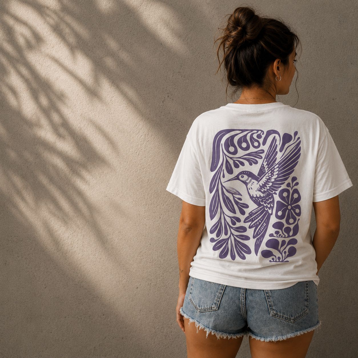Camisa Colibrí Blanca - Fauna Latina
