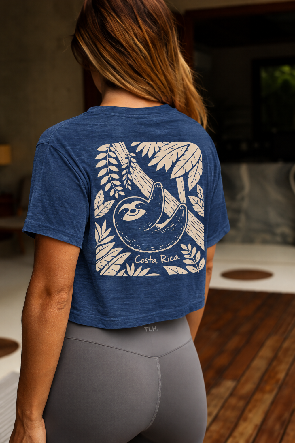CropTop Perezoso Azul