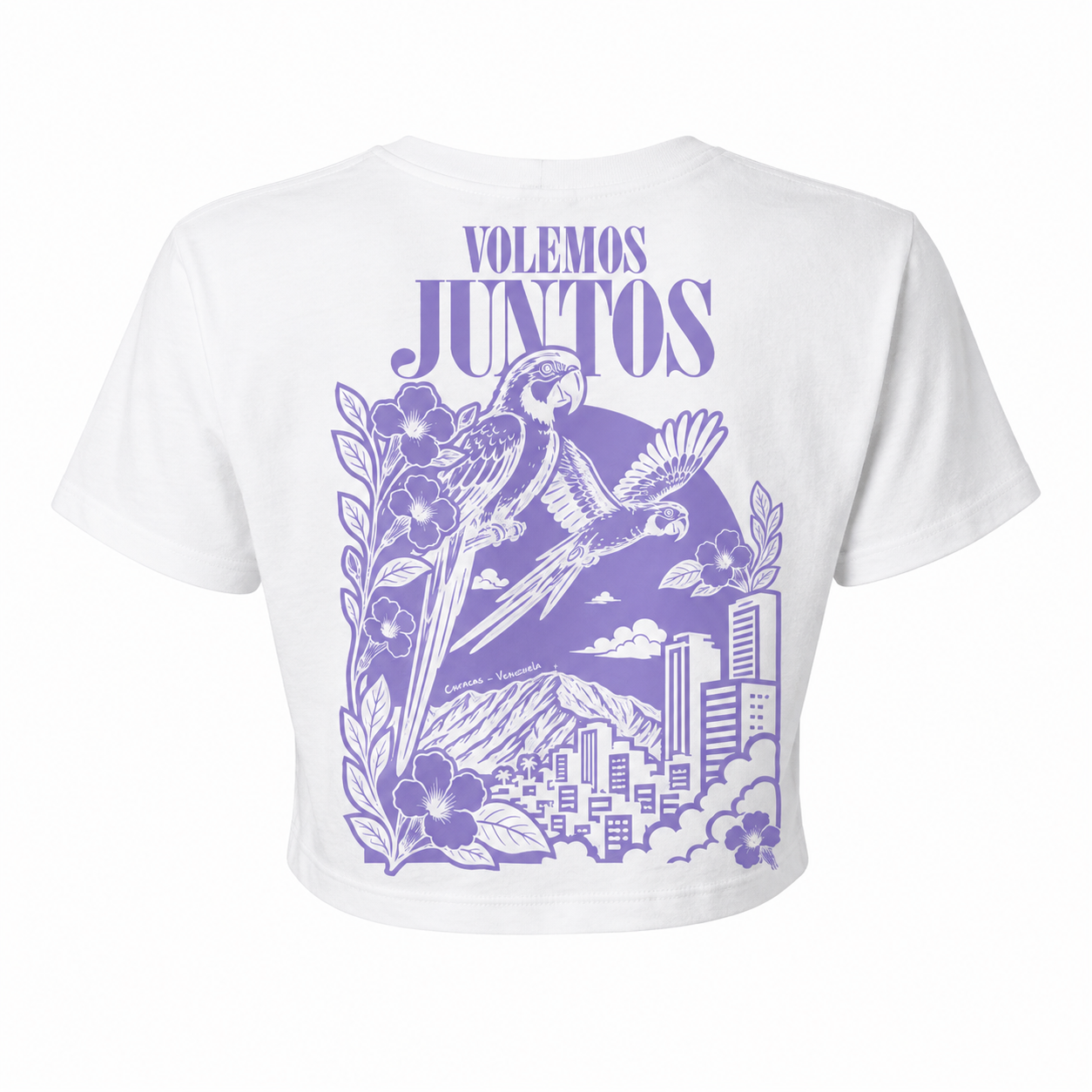 Edición Solidaria por Venezuela - Arepa y pabellón (Blanca) Croptop